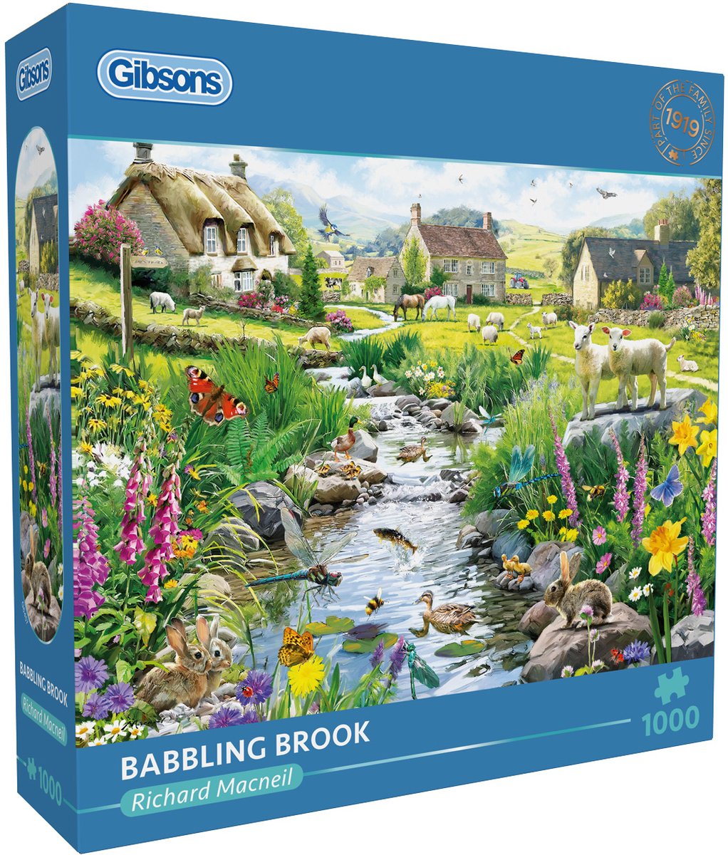 Gibsons - kabbelend beekje ( babbling brook ) - richard macneil - 1000 stukjes - 68×49cm - legpuzzel voor volwassenen