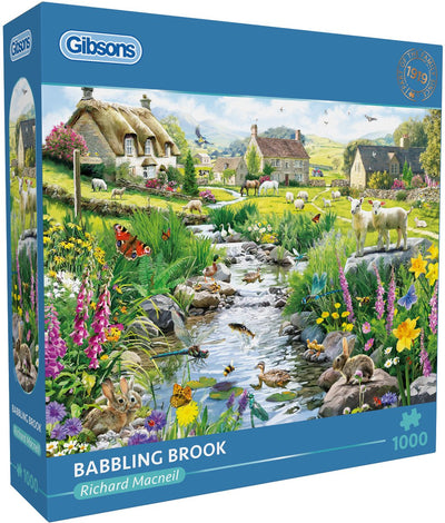 Gibsons - kabbelend beekje ( babbling brook ) - richard macneil - 1000 stukjes - 68×49cm - legpuzzel voor volwassenen