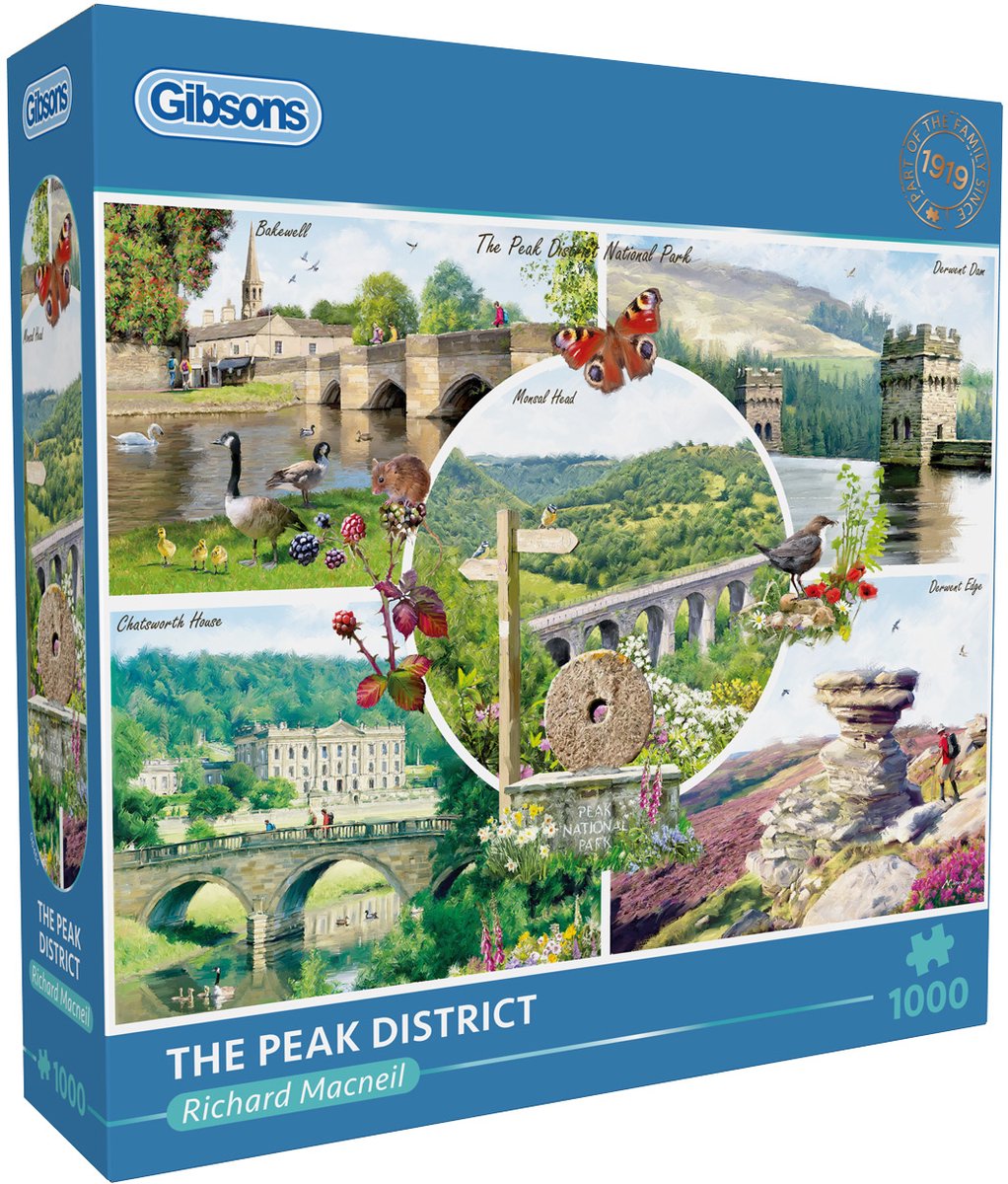 Gibsons - the peak district, v.k. - richard macneil - 1000 stukjes - 68×49cm - legpuzzel voor volwassenen