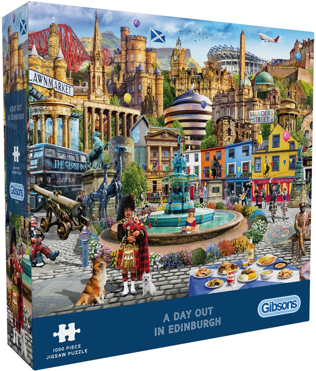 Gibsons puzzel edinburgh 1000 stukjes - iconische stad puzzel.