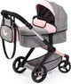 Bayer design - combi poppenwagen xeo, tas, jeans-grijs, roze