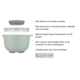 Mepal beslagkom met spatdeksel chef it - 3 l - schaal - magnetron- en vaatwasmachinebestendig - bakspullen - nordic sage - afbeelding 2