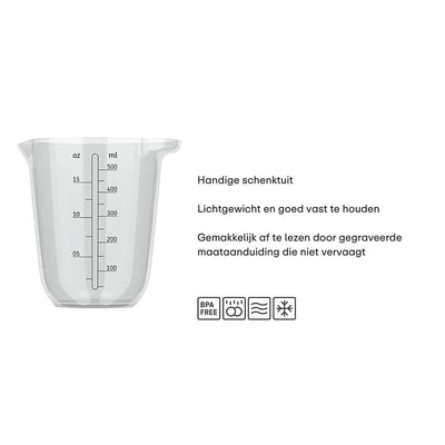 Mepal maatbeker chef it 500ml - helder
