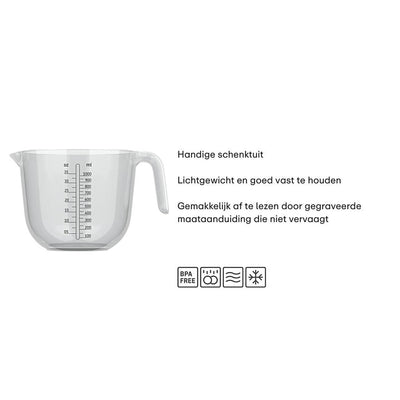 Mepal maatbeker 1l helder