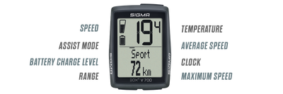 Sigma fietscomputer eox view 700