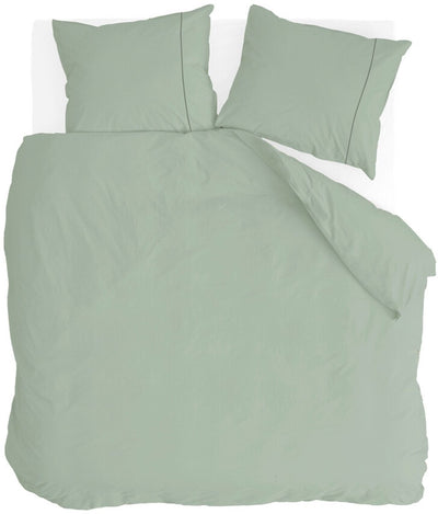 Walra dekbedovertrek remade uni essence - 240x220 - 100% katoen - groen