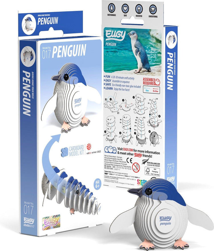 Eugy 3d puzzel - pinguïn - zeedieren - duurzaam - verzamel ze allemaal - 6 jaar