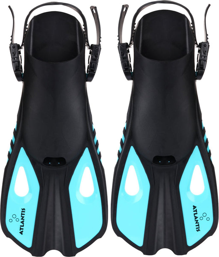 Atlantis snapper - zwemvliezen - flippers - kinderen - zwart turquoise - 34-38