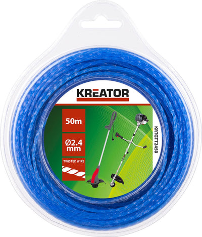 Kreator - garden - krtgtt2450 - trimmerdraad - gedraaid 2,4mm 50m