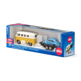 Siku 2567, vw t1 samba met transportwagen en vw kever, 1:50, metaal kunststof, veelkleurig, kantelbare laadvloer - afbeelding 2