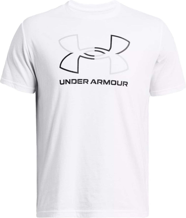 Under armour ua gl foundation update ss-wht heren sportshirt - wit - mod grijs - zwart