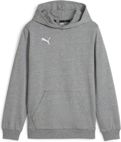 Puma teamgoal casuals hoody jr jongens sporttrui - medium gray heather- white