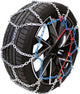 Carpoint sneeuwkettingen – rvx 247 – 16mm gehard stalen schakels – o norm v5117 en en 16662 1 gecertificeerd - semiautomatische spanner – kruisspoor verbetert de grip – incl. nood reparatieschakels, handschoenen, handleiding handige opbergtas