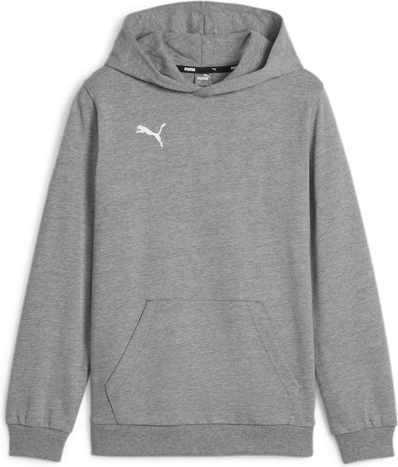 Puma teamgoal casuals hoody jr jongens sporttrui - medium gray heather- white
