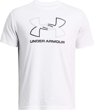 Under armour ua gl foundation update ss-wht heren sportshirt - wit - mod grijs - zwart