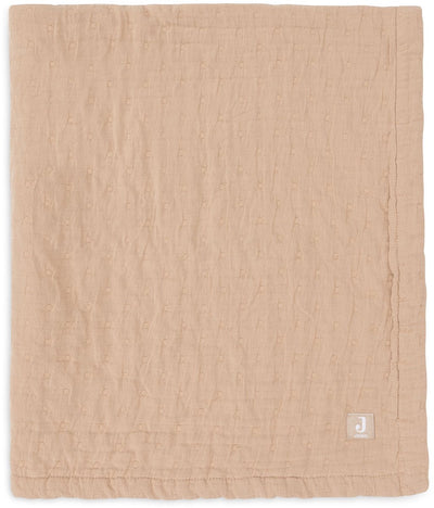 Jollein baby deken wieg jersey 75x100cm - jacquard biscuit - gots