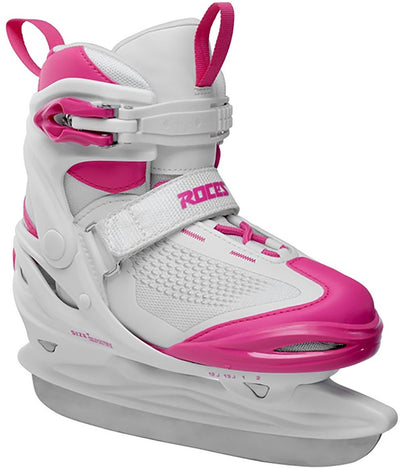 Roces - moody ice x girl - verstelbare schaatsen - schaatsen kinderen - wit roze - extra enkelsteun comfort fit - maat 30-35
