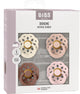 Bibs boheme fopspeen - rond - 4 stuks - 0-6 mnd - ivory blush woodchuck blossom