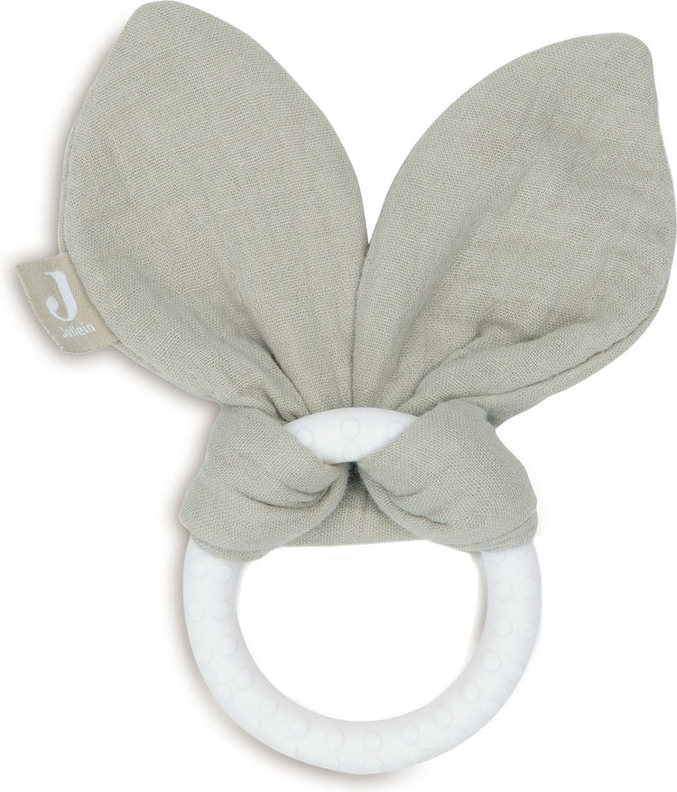 Jollein bijtring siliconen bunny ears - olive green