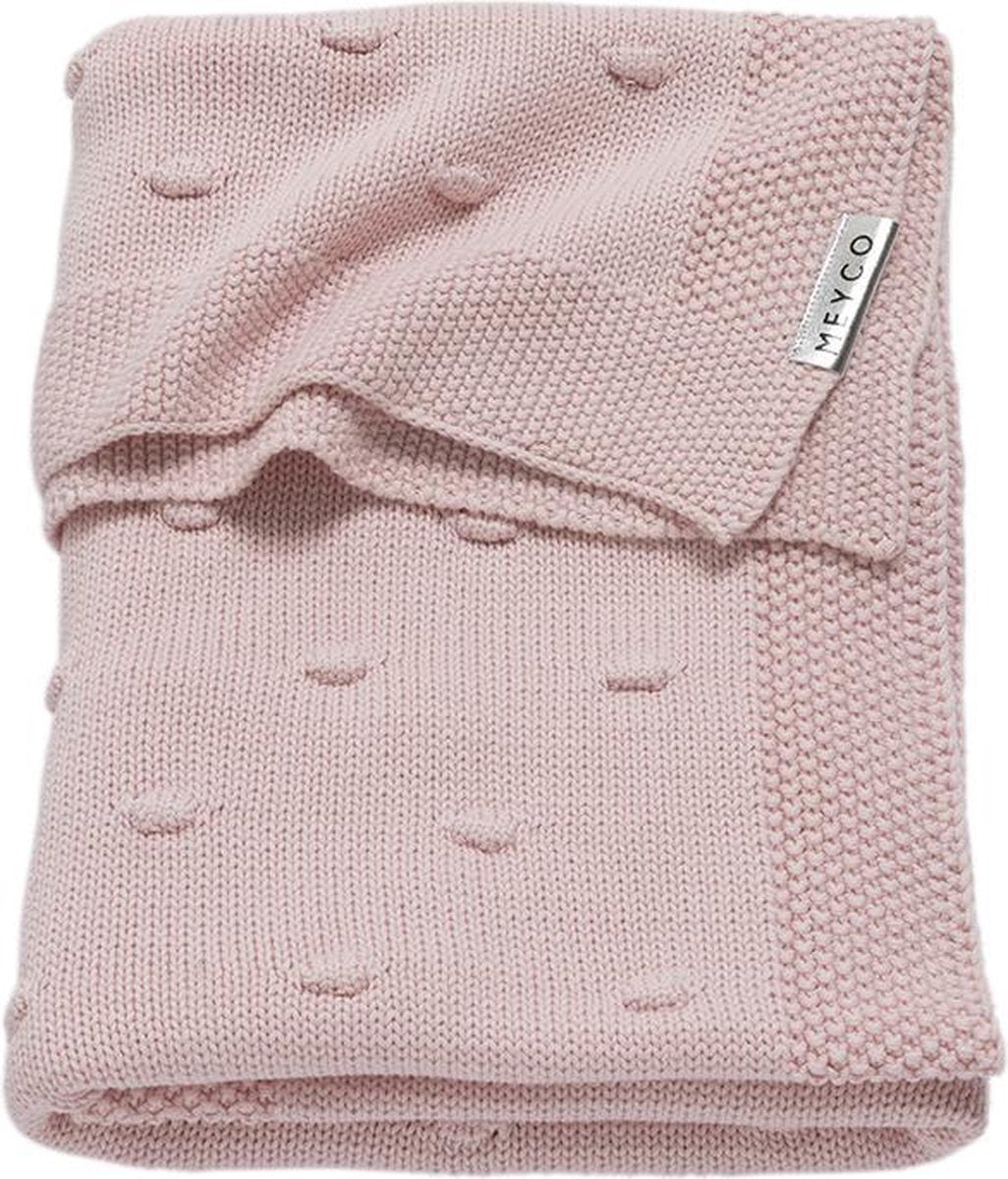 Meyco baby knots wiegdeken - pink - 75x100cm - 1.0 tog