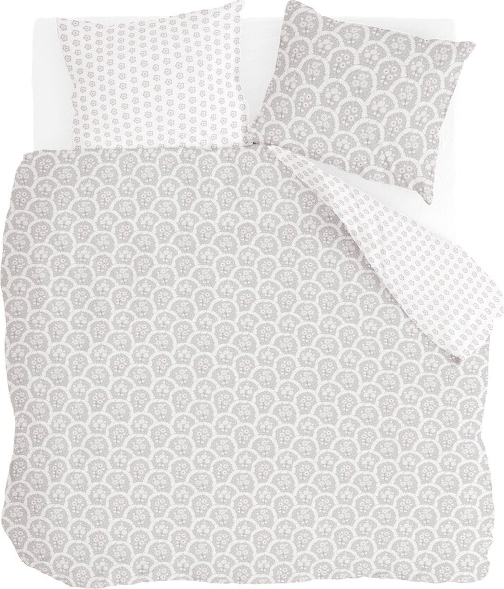 Walra dekbedovertrek vintage memory - 240x220 - 100% katoen (bci) - grijs
