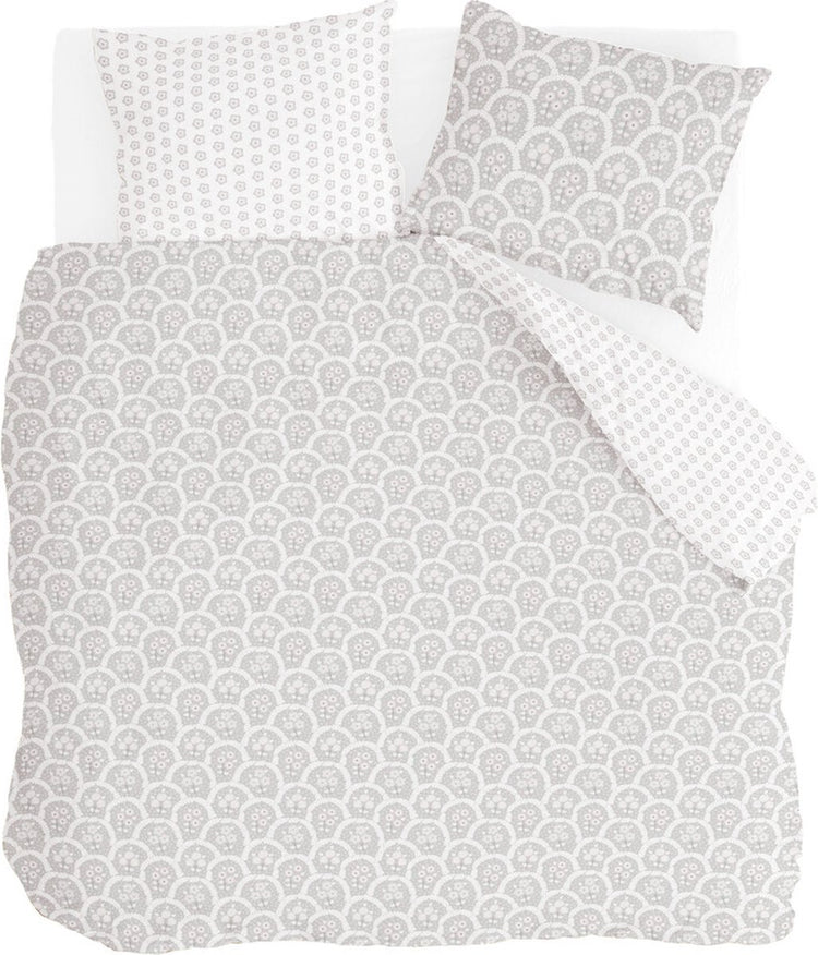 Walra dekbedovertrek vintage memory - 240x220 - 100% katoen (bci) - grijs