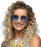 Boland partybril hippie xl blauw