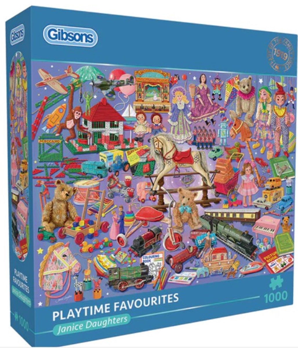 Gibsons - playtime favourites (door janice daughters) - 1000 stukjes 68×49cm (b×h) - legpuzzel voor volwassenen