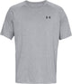 Under armour ua tech 2.0 ss tee-gry heren sportshirt - steel light heather - zwart