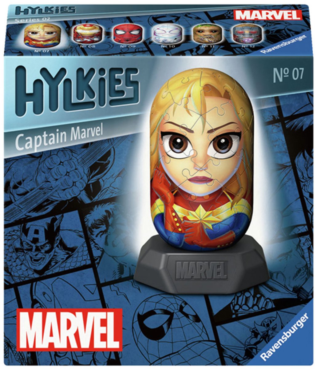 Ravensburger 3d puzzel hylkies marvel captain marvel, 54st.