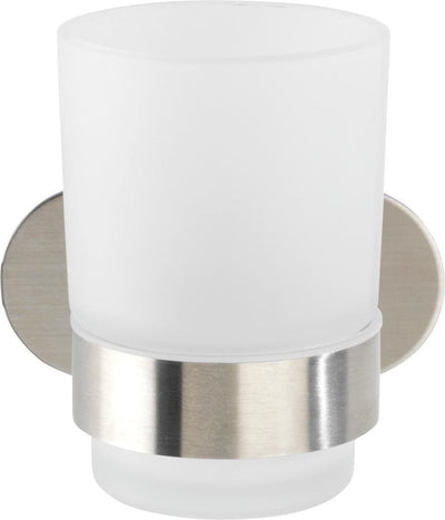 Wenko turbo-loc® tandenborstelbeker orea uno rvs mat - tandenborstelhouder - bevestigen zonder boren - zelfklevend - 10 jaar garantie