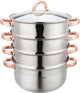 Klausberg 7736 - stoompan - 5 delig - 24 cm - 5 liter - rvs - alle warmtebronnen