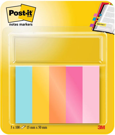 Post-it notes markers beachside | ft 15 x 50 mm | blister met 5 blokjes van 50 tabs