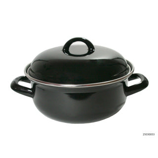 Casalupo emaille braadpan 22 cm zwart