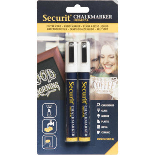 Quantore krijtstift securit sma-510 schuin wit 2-6mm, 2st.