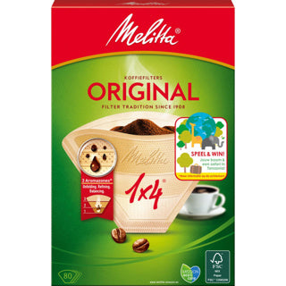 Melitta koffiefilters 1x4 80 stuks.