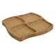 No brand bamboe tapasbord 4 vakken 20x20x1,5cm fsc 100% | 4 stuks