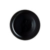 Bord plat 25 cm pampille zwart | 6 stuks