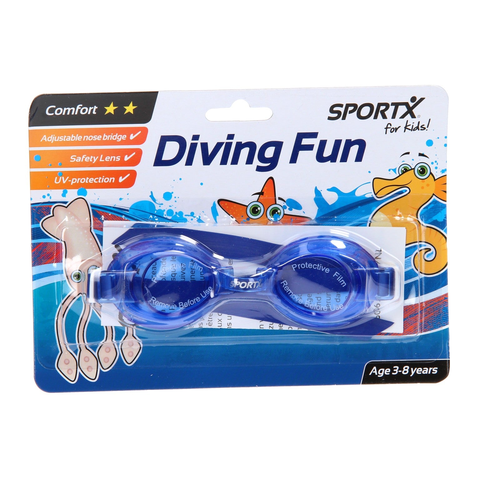 Sportx kids zwembril comfort - blauw
