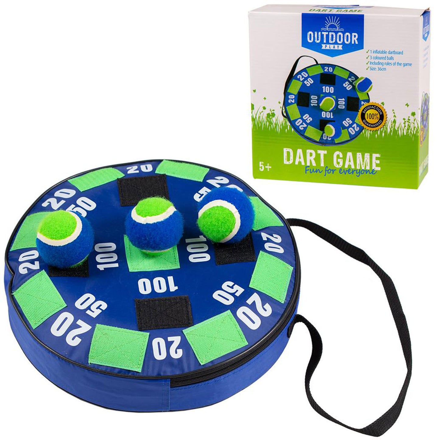 Outdoor play darts klittenband