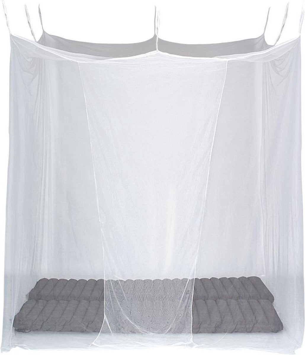 Abbey camp klamboe - 2 persoons - boxmodel - wit - 200 x 200 cm