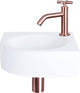 Differnz cleo fonteinset - keramiek - kraan kruis rood koper - 30 x 30 x 10 cm