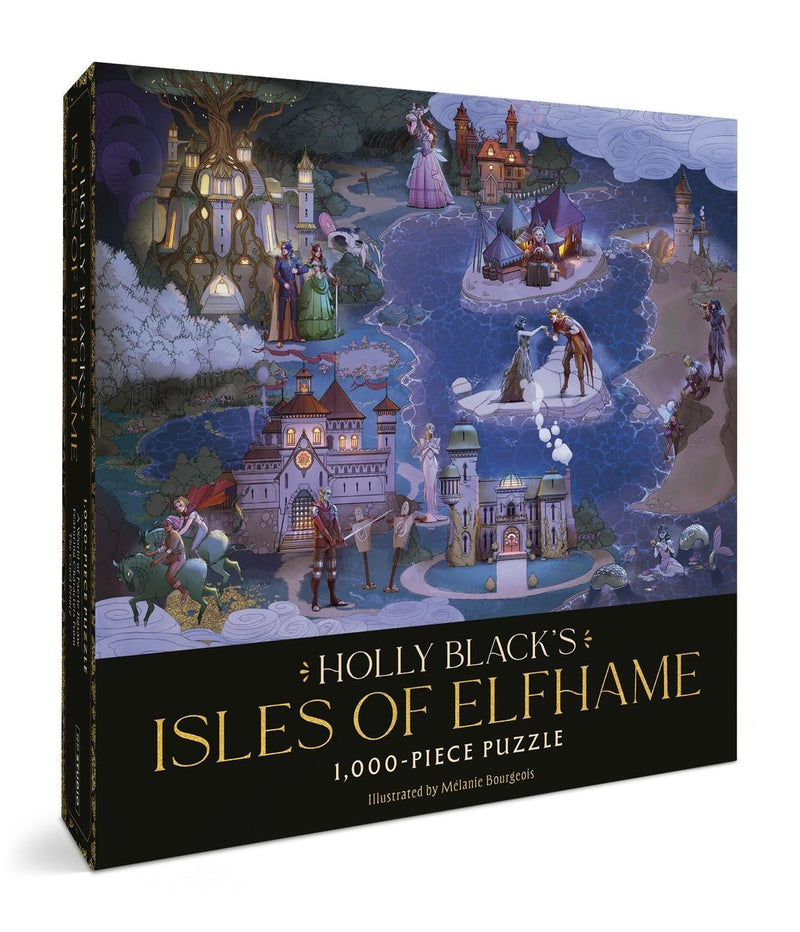 Holly black's isles of elfhame 1,000-piece puzzle: a world of faerie jigsaw featuring characters from the cruel prince