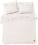Dindi home dekbedovertrek white ruffle - 200x220 - 100% katoen - off white