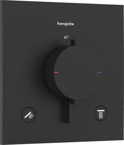 Hansgrohe ecostat comfort e - inbouwthermostaat - 2 functies - douche - mat zwart