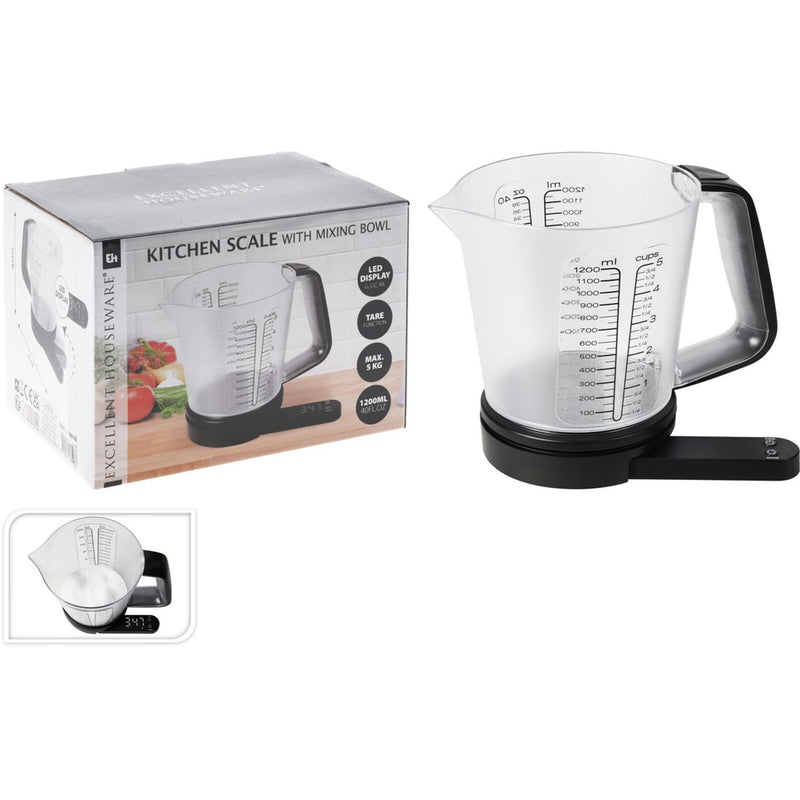Excellent houseware keukenweegschaal met maatbeker
