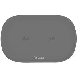 Qi draadloos oplaadstation xlayer family double grijs