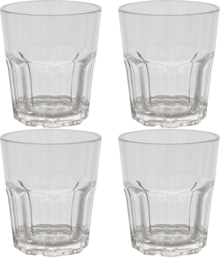 Eurotrail borrelglas - 35 ml - 4 stuks - transparant