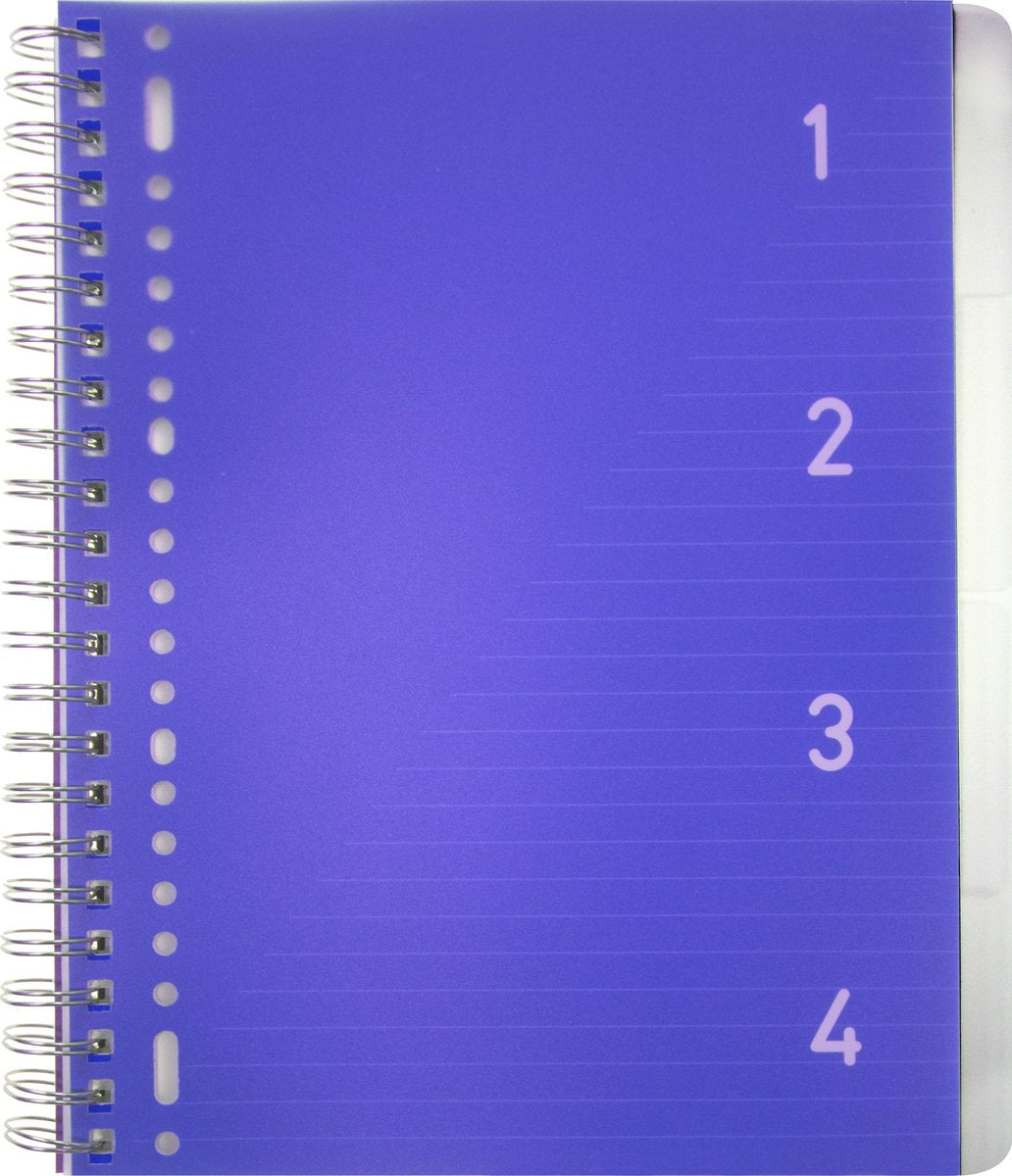 Kangaro 4-in-1 blok â€“ a4 - lijn - 200 pagina's - 80 grams - blauw - 4 stuks