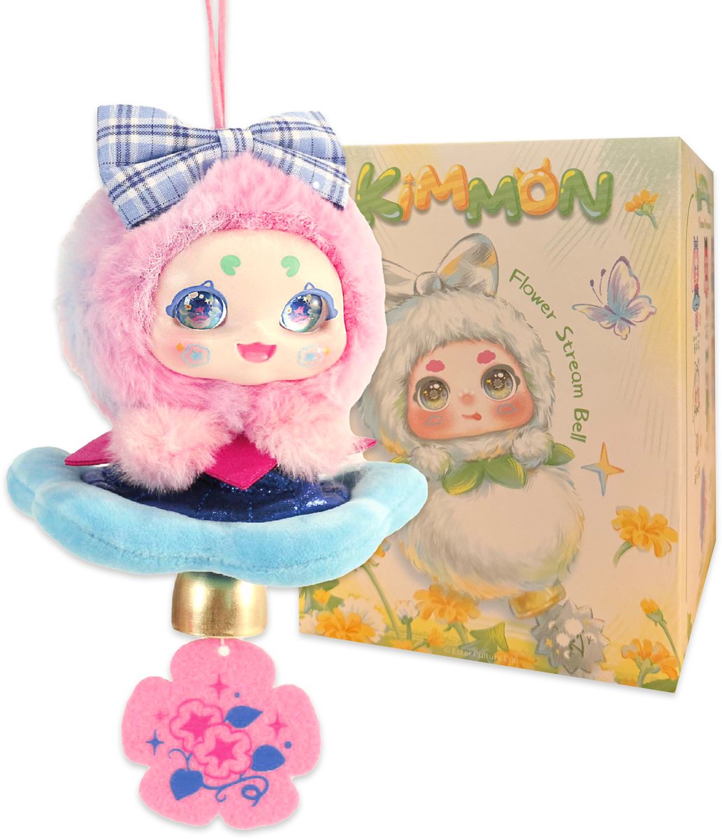 Kimmon pop-culture pluche 'flower stream bell' serie - blind box collectie - verzamelfiguren